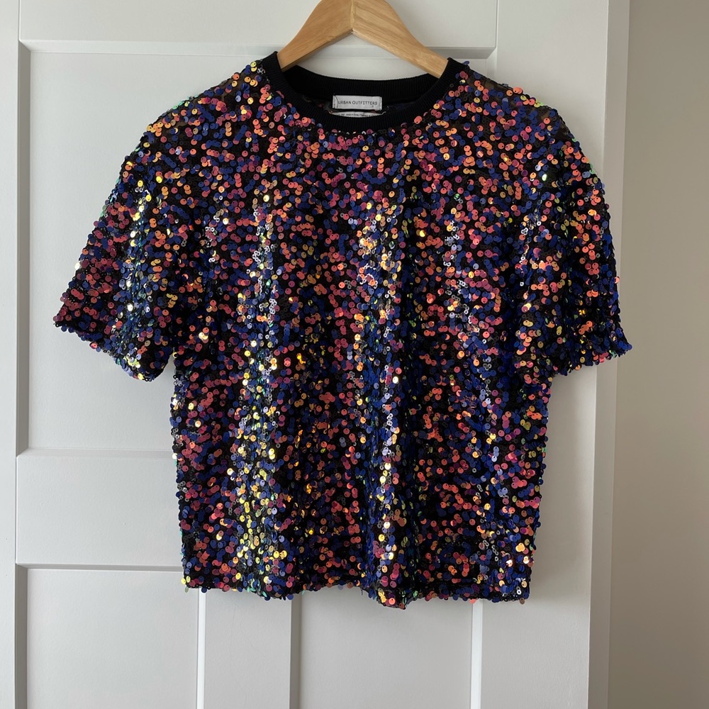 Urban Outfitters sequin rave tee